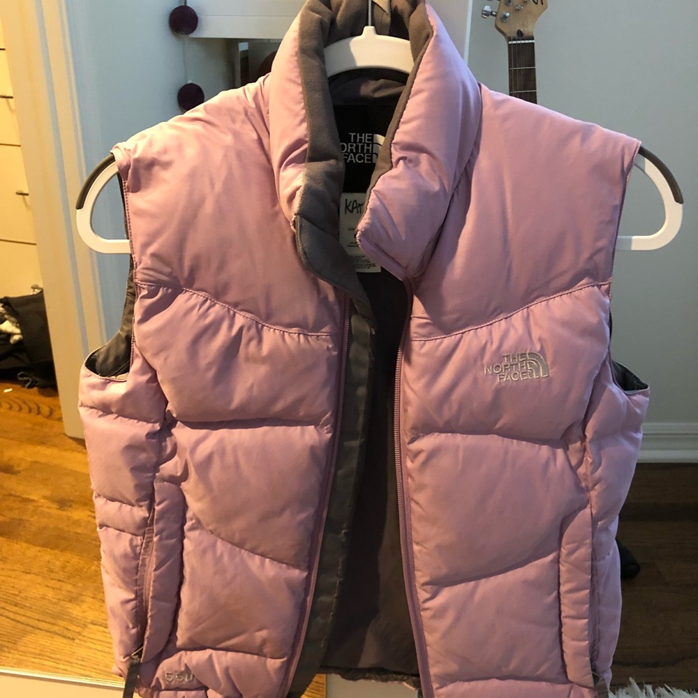 North face purple vest 550